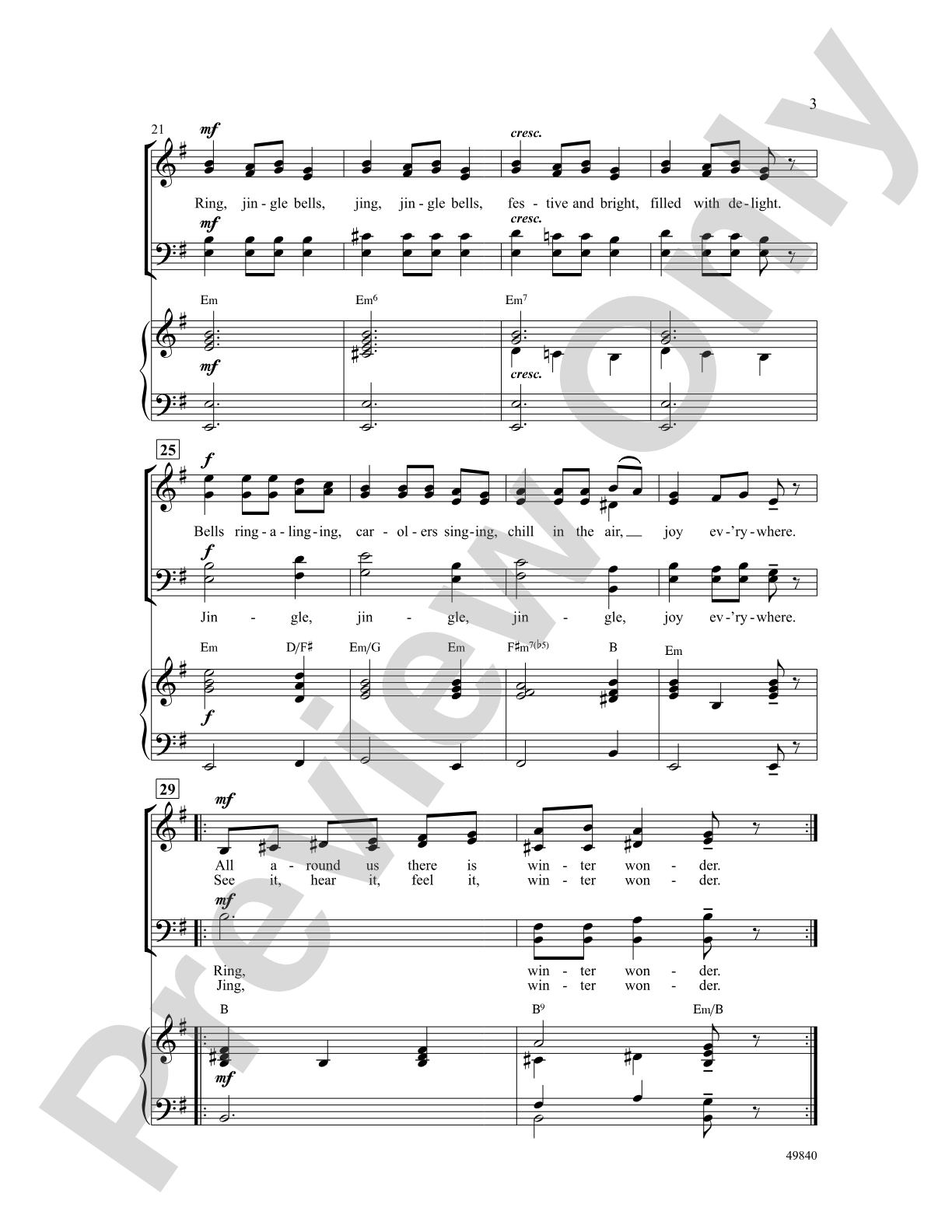 Winter Bells: SATB Choral Octavo