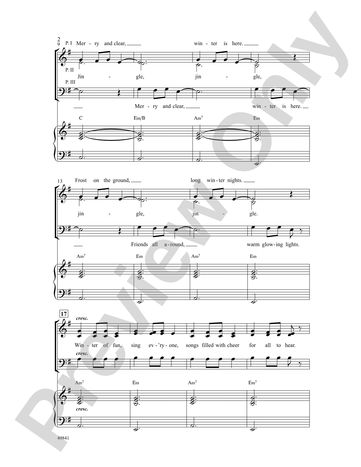 Winter Bells: 3-Part Mixed Choral Octavo