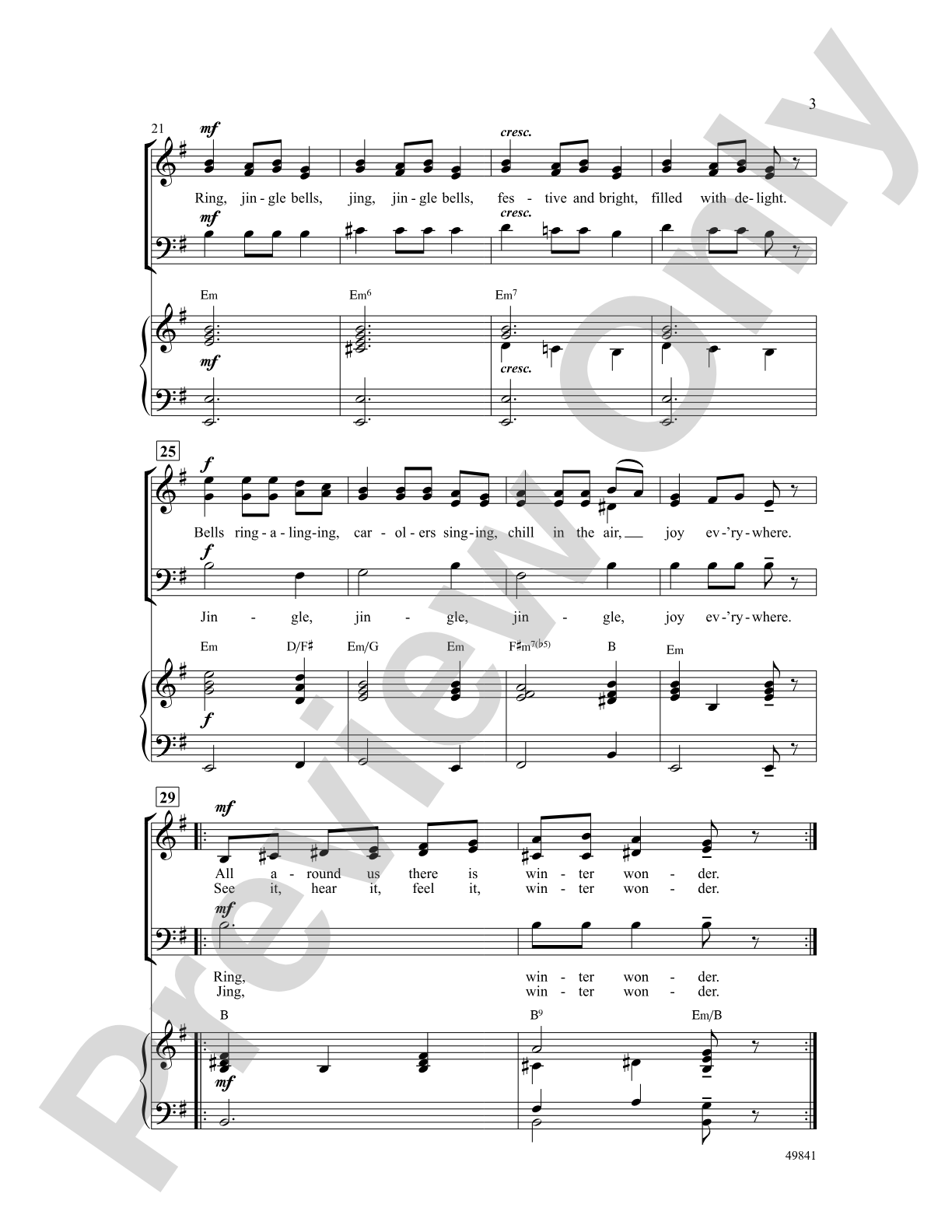 Winter Bells: 3-Part Mixed Choral Octavo