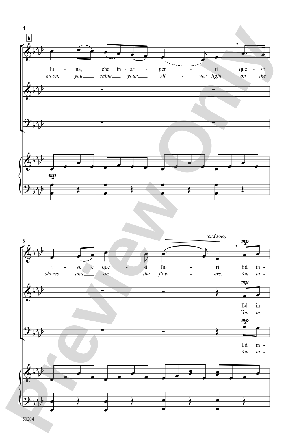 Vaga Luna: 3-Part Mixed Choral Octavo
