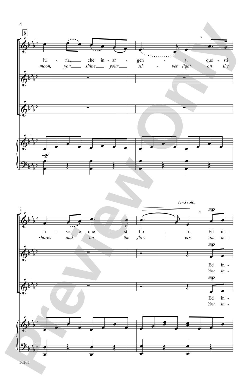 Vaga Luna: SSA Choral Octavo