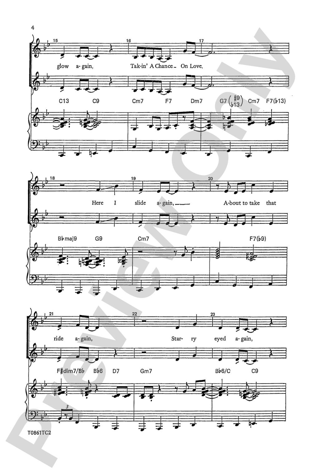 Taking a Chance on Love: SSA Choral Octavo