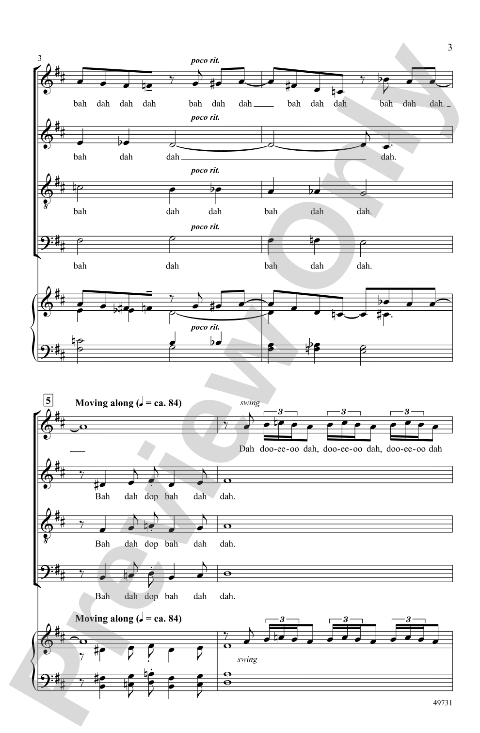 Rhapsody in Blue: SATB, <i>a cappella</i> Choral Octavo