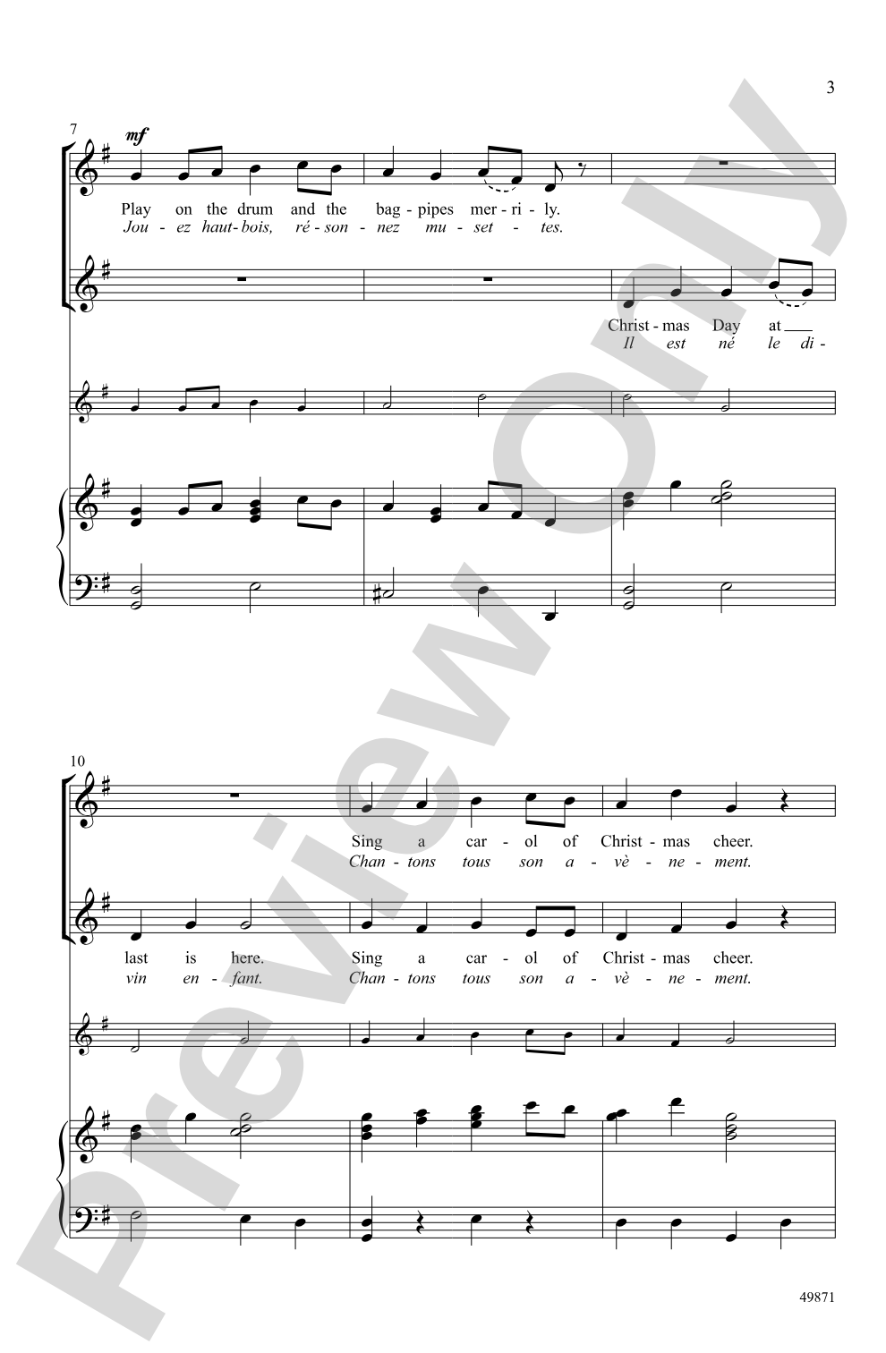 French Carol Duet: 2-Part Choral Octavo