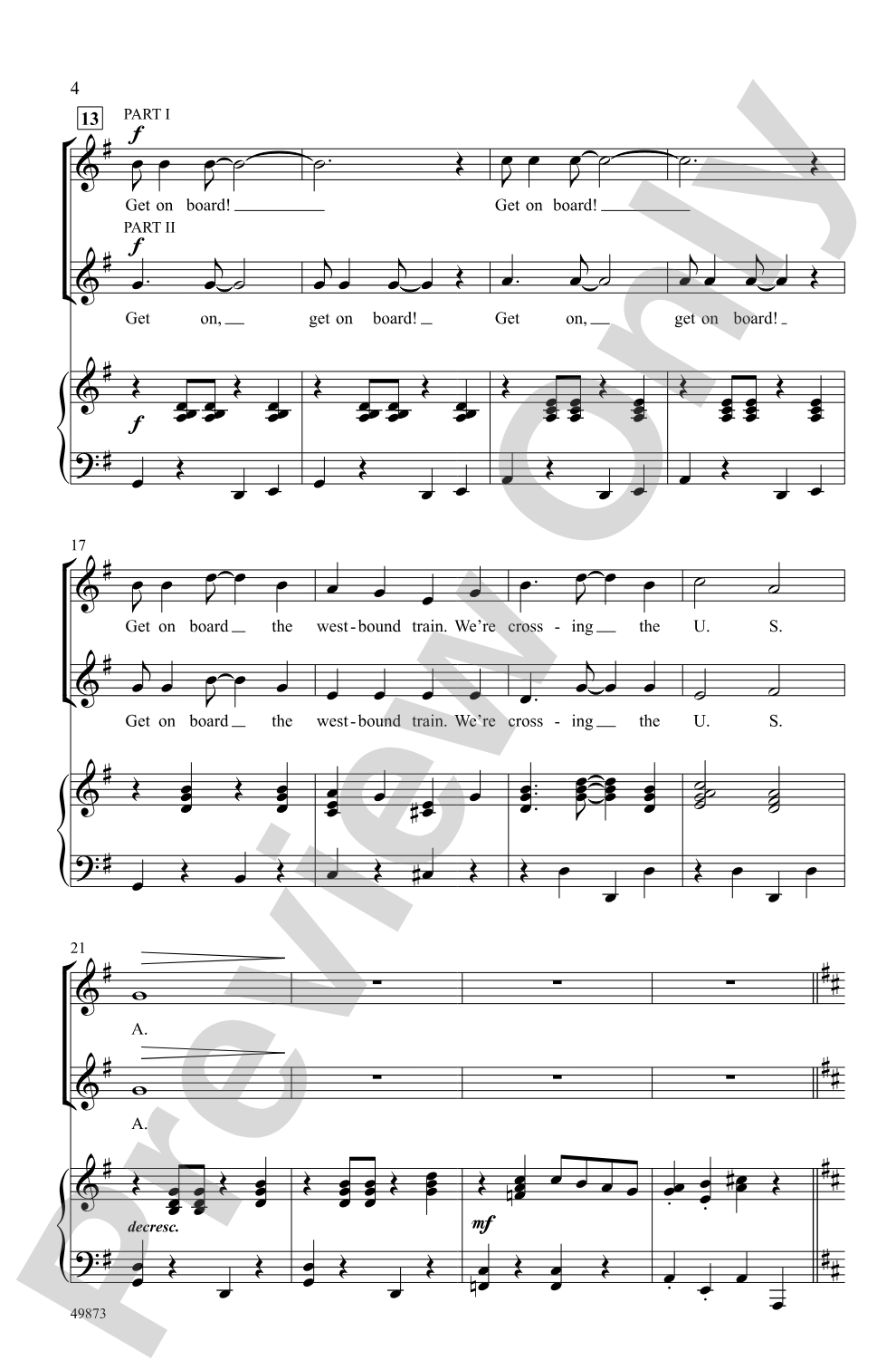 Crossing the U.S.A.: 2-Part Choral Octavo