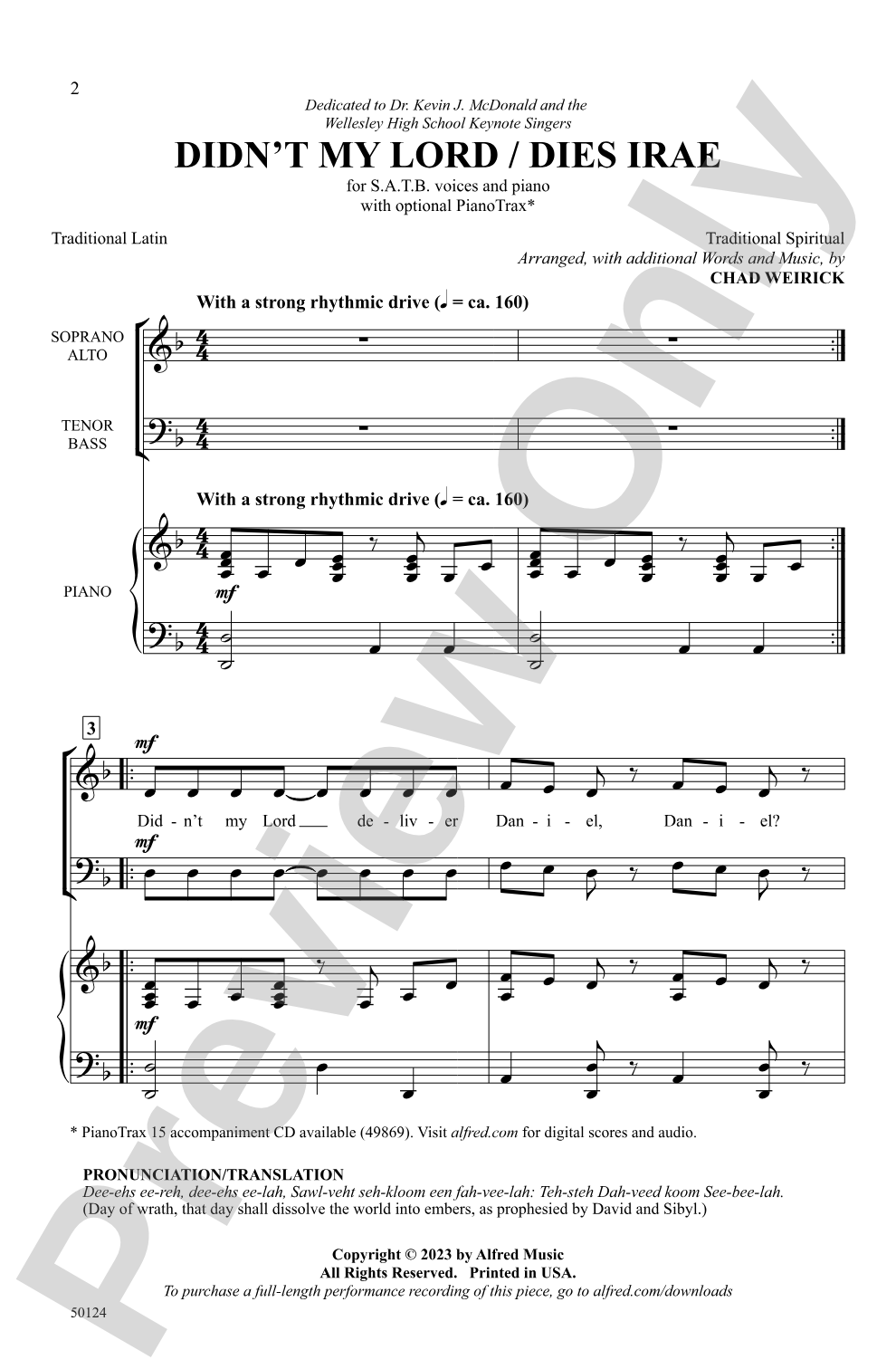 Didn't My Lord / Dies Irae: SATB Choral Octavo