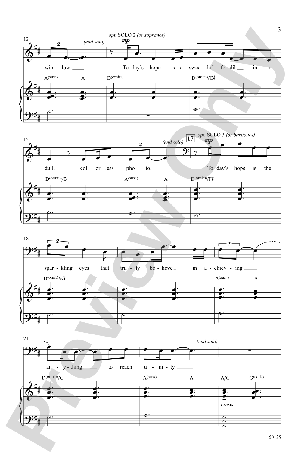 Today's Hope: SAB Choral Octavo