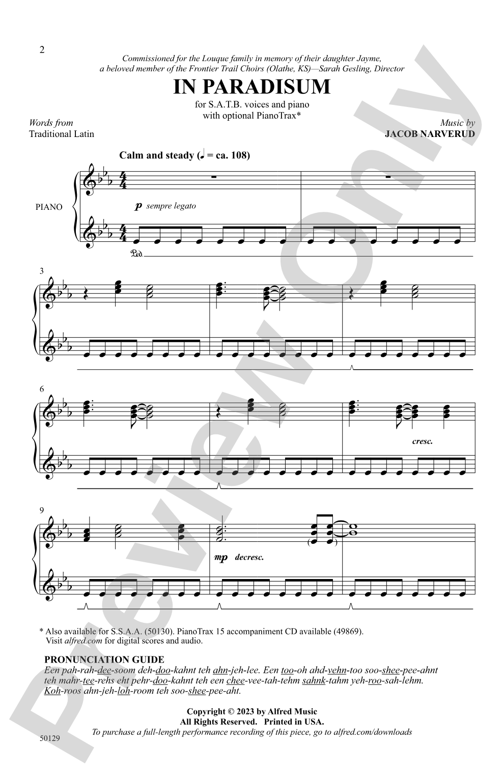 In Paradisum: SATB Choral Octavo