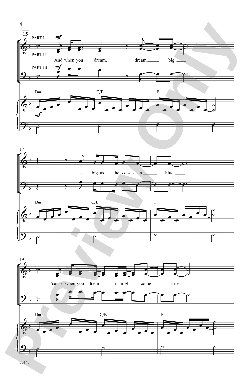 Dream Big: 3-Part Mixed Choral Octavo