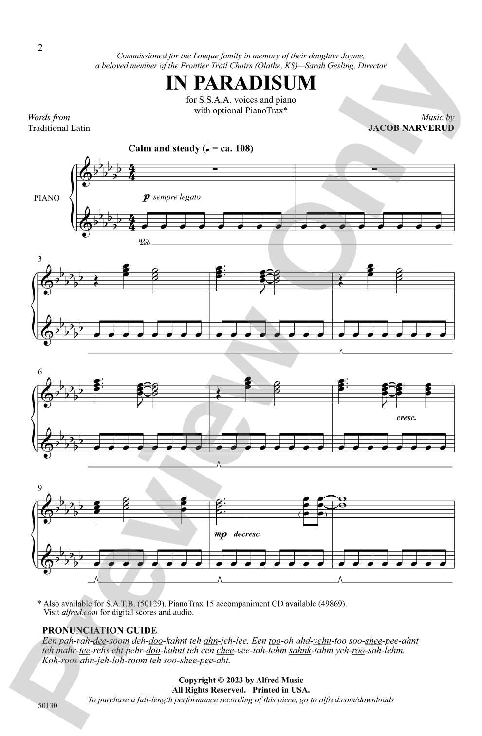 In Paradisum: SSAA Choral Octavo