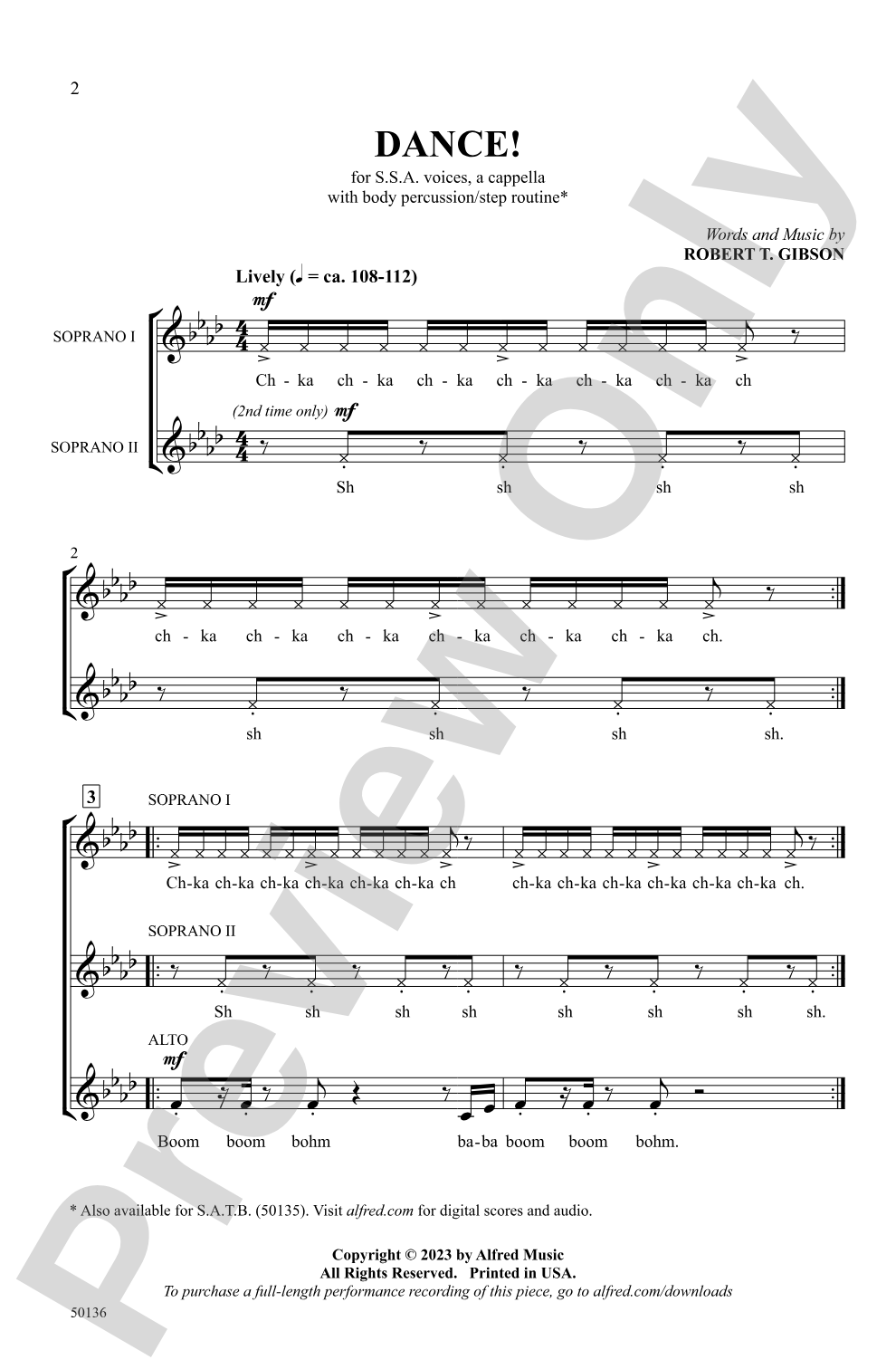 Dance!: SSA, <i>a cappella</i> Choral Octavo