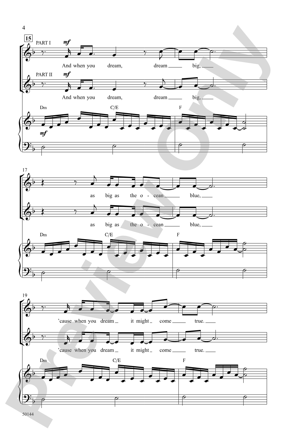 Dream Big: 2-Part Choral Octavo