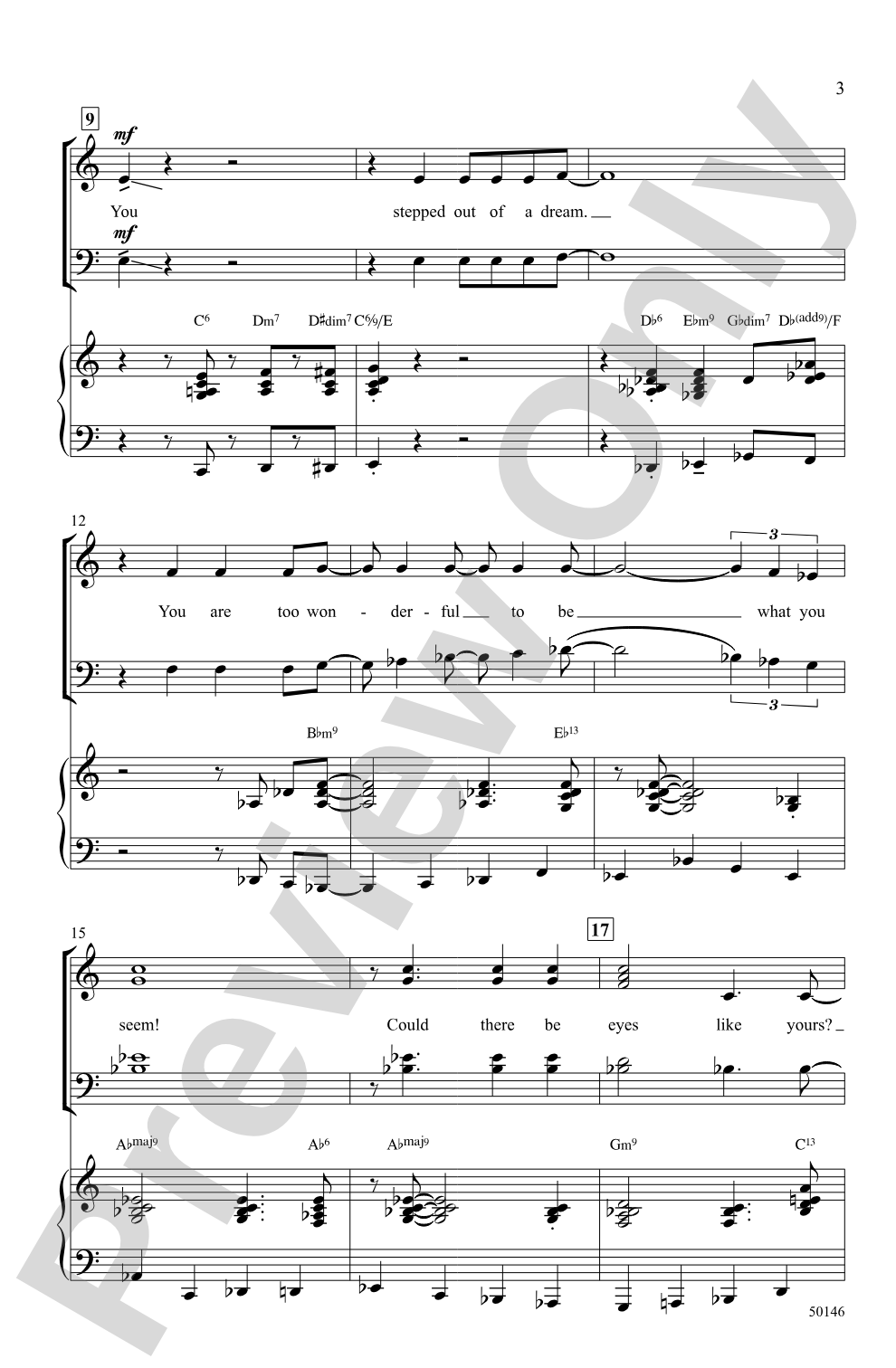 You Stepped Out of a Dream: SATB Choral Octavo