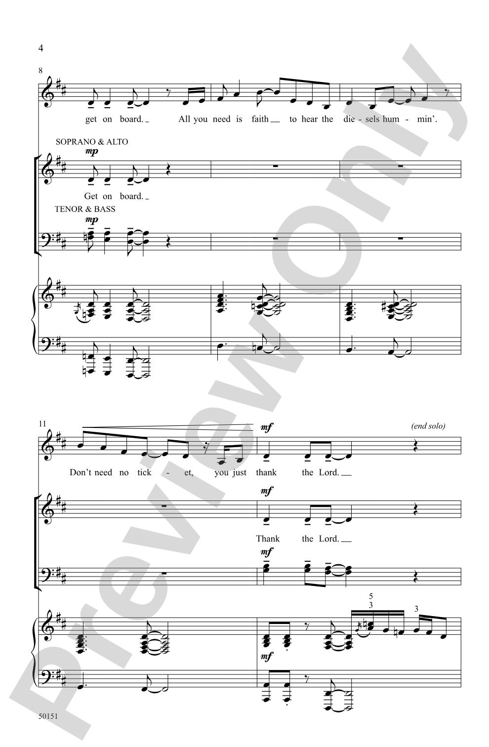 People Get Ready: SATB Choral Octavo