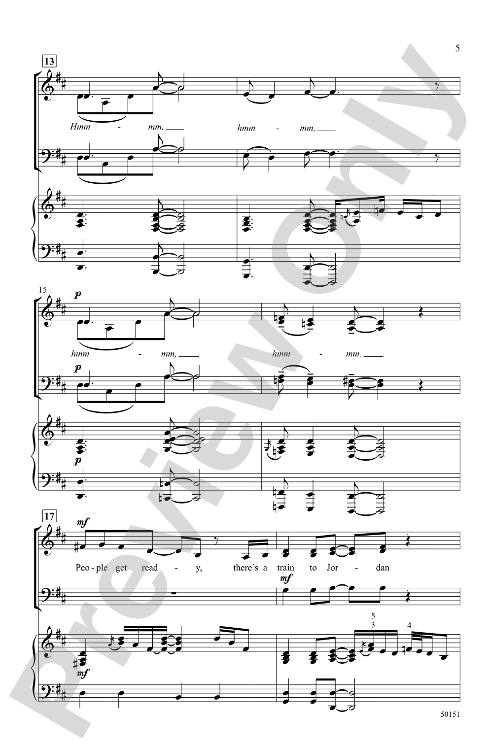 People Get Ready: SATB Choral Octavo