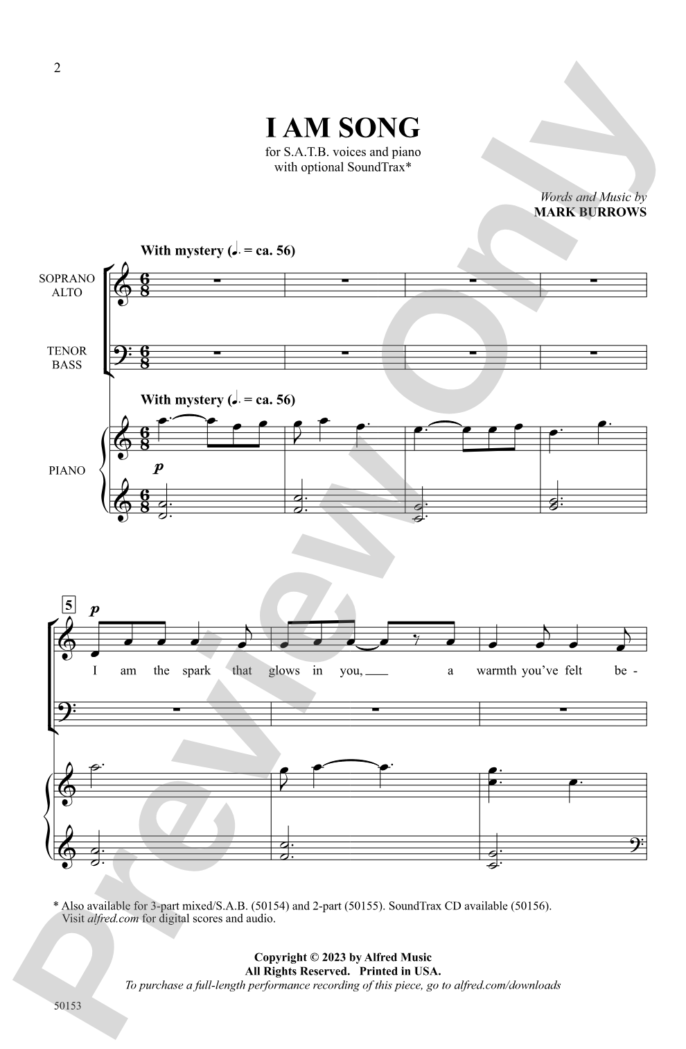 I Am Song: SATB Choral Octavo