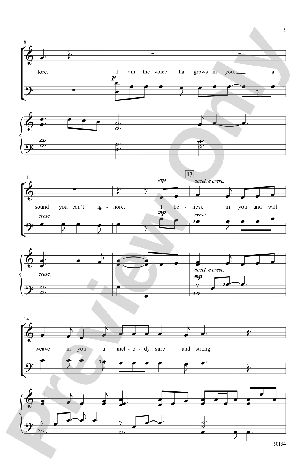 I Am Song: 3-Part Mixed / SAB Choral Octavo