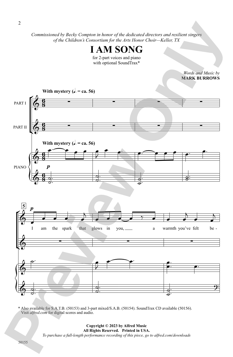 I Am Song: 2-Part Choral Octavo