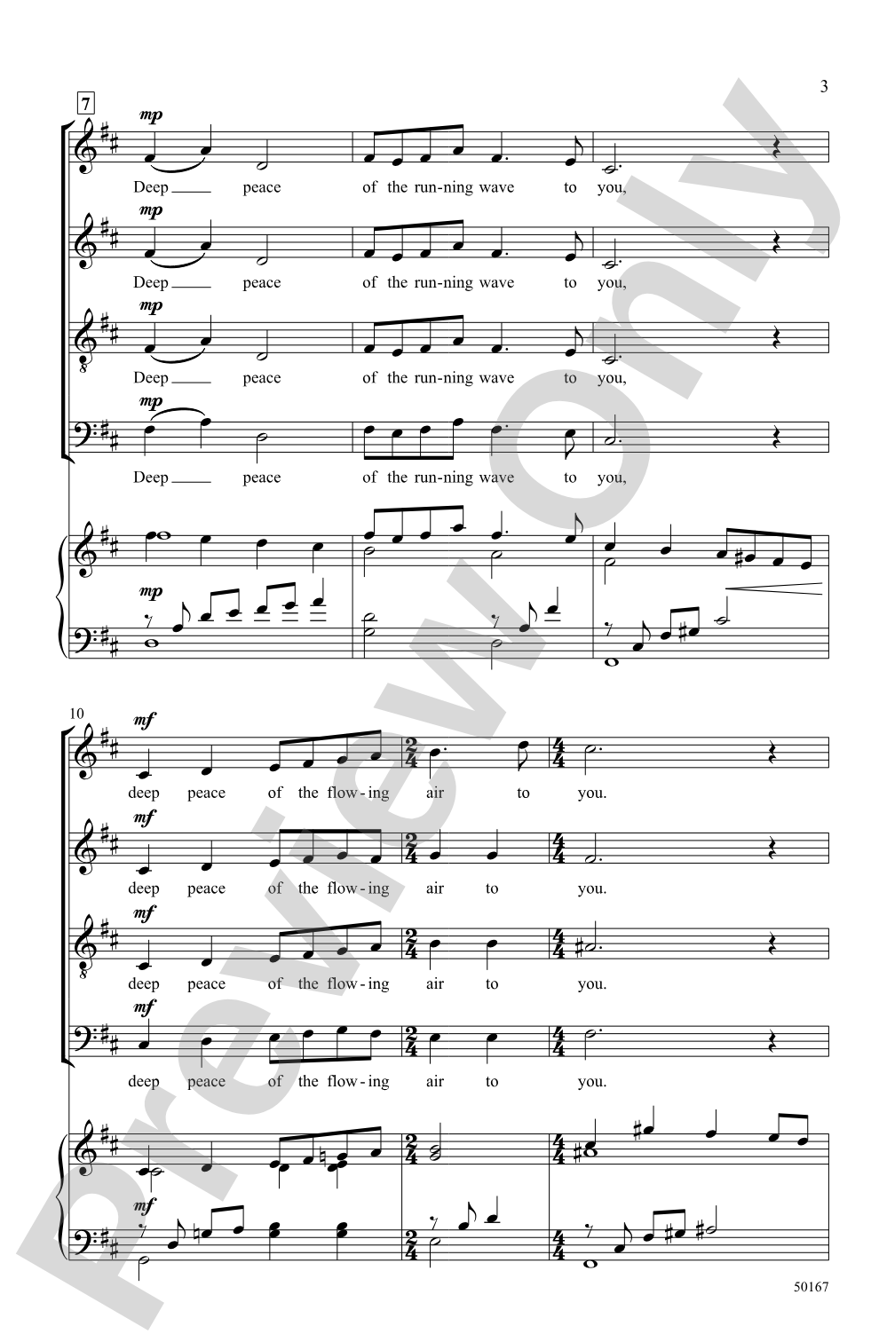 Deep Peace: SATB Choral Octavo