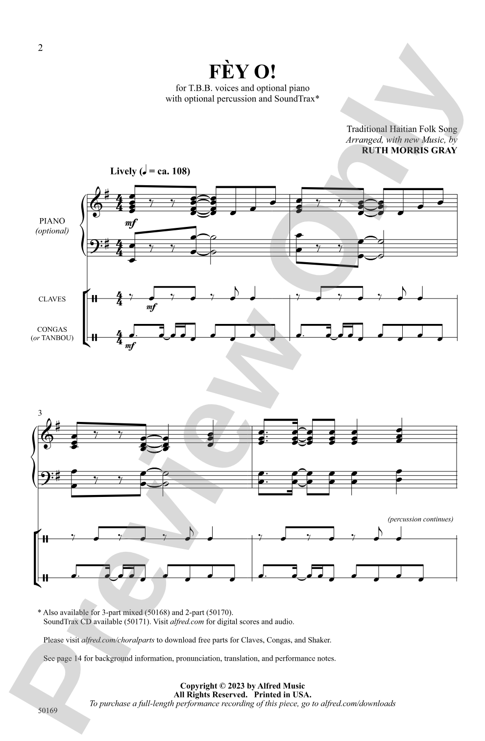 Fèy O!: TBB Choral Octavo