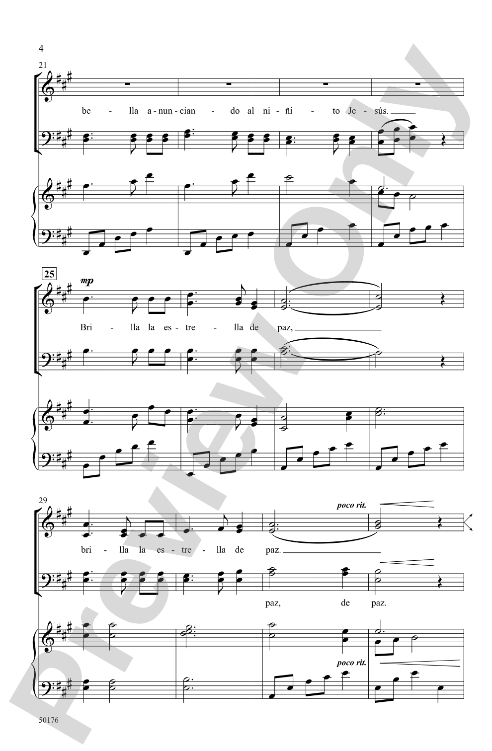 Noche de Paz: SATB Choral Octavo