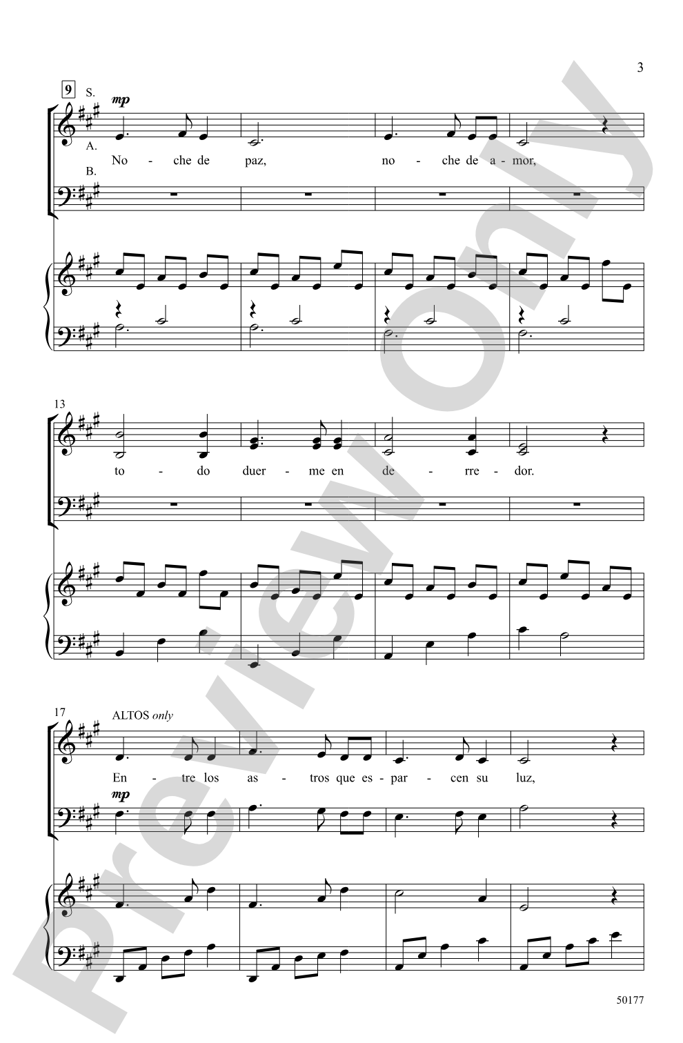 Noche de Paz: SAB Choral Octavo