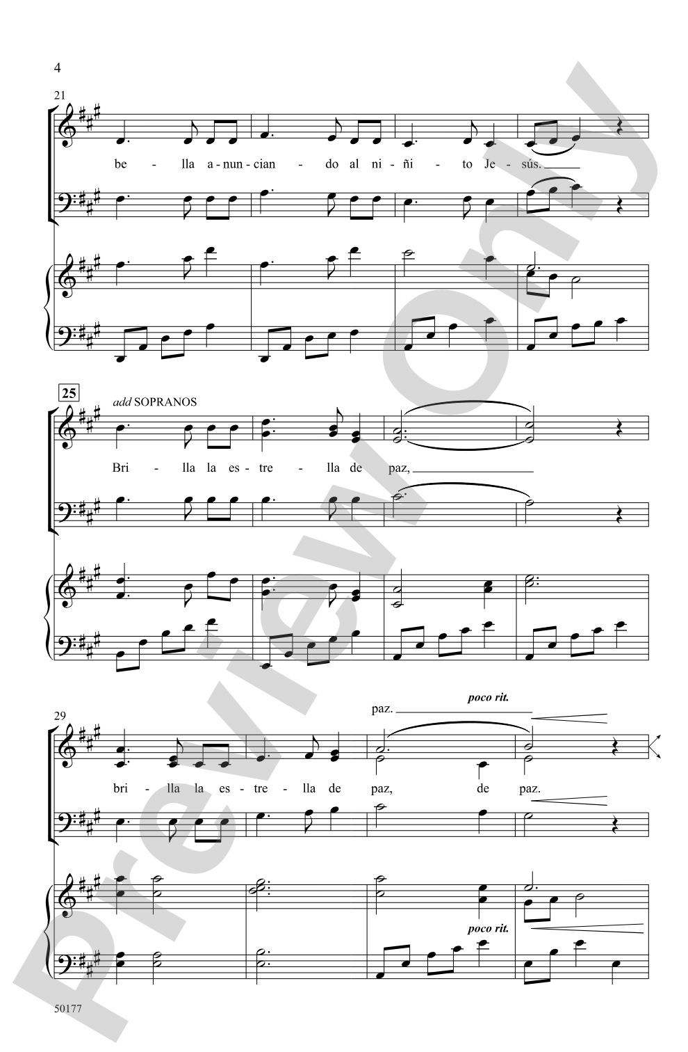 Noche de Paz: SAB Choral Octavo