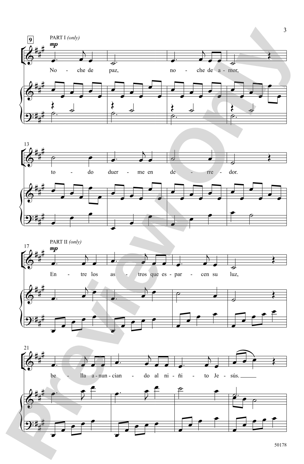 Noche de Paz: 2-Part Choral Octavo