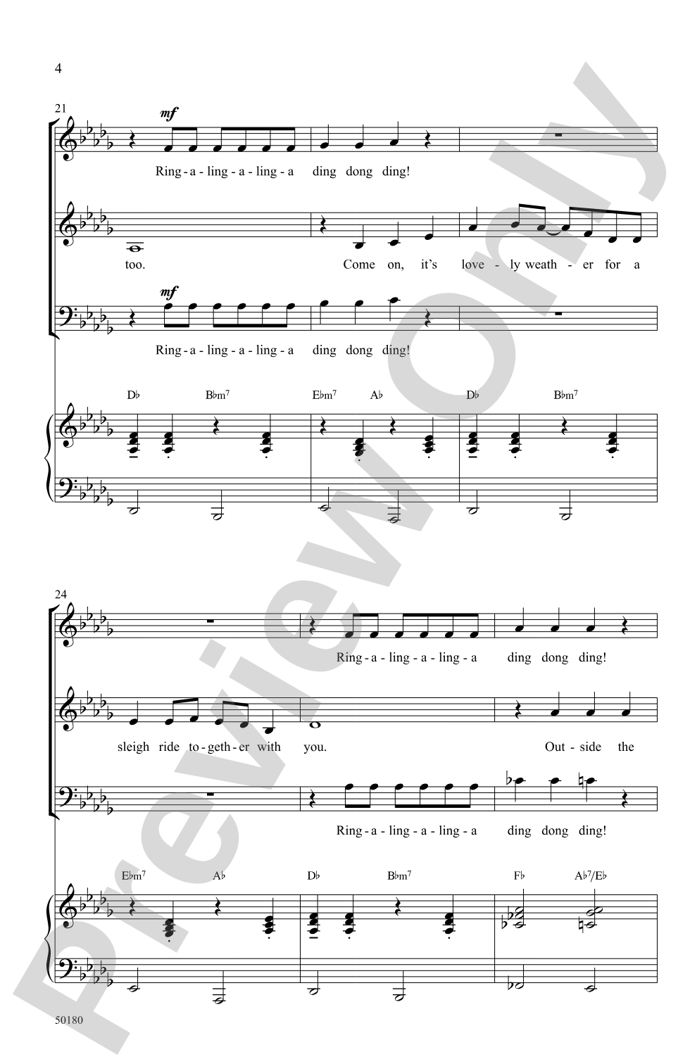 Sleigh Ride: 3-Part Mixed Choral Octavo