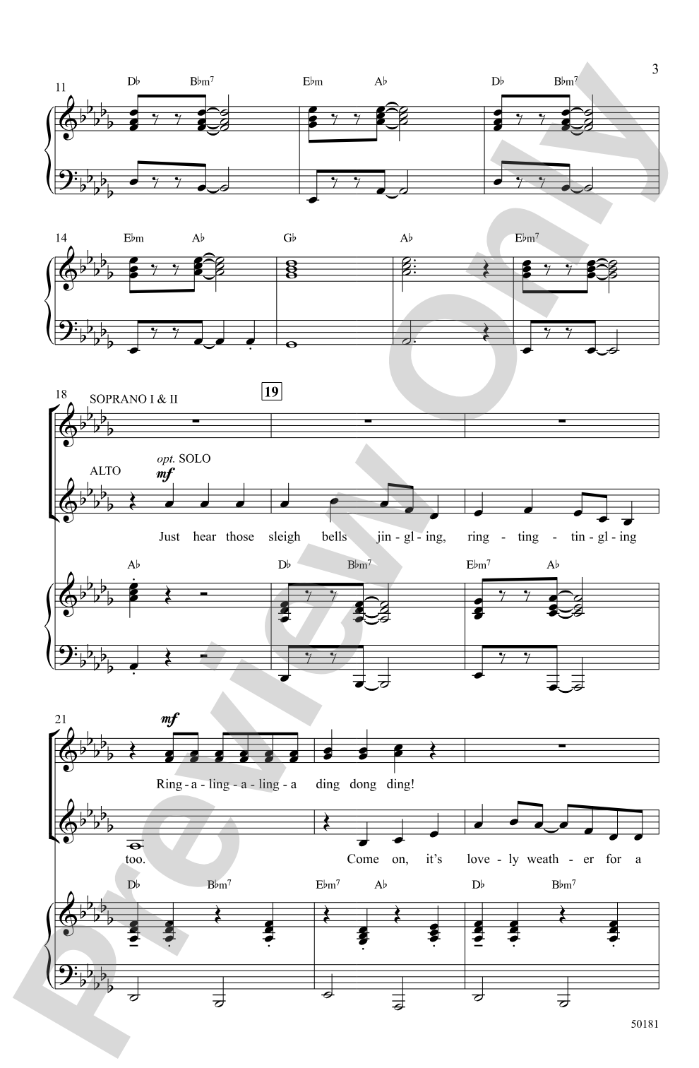 Sleigh Ride: SSA Choral Octavo