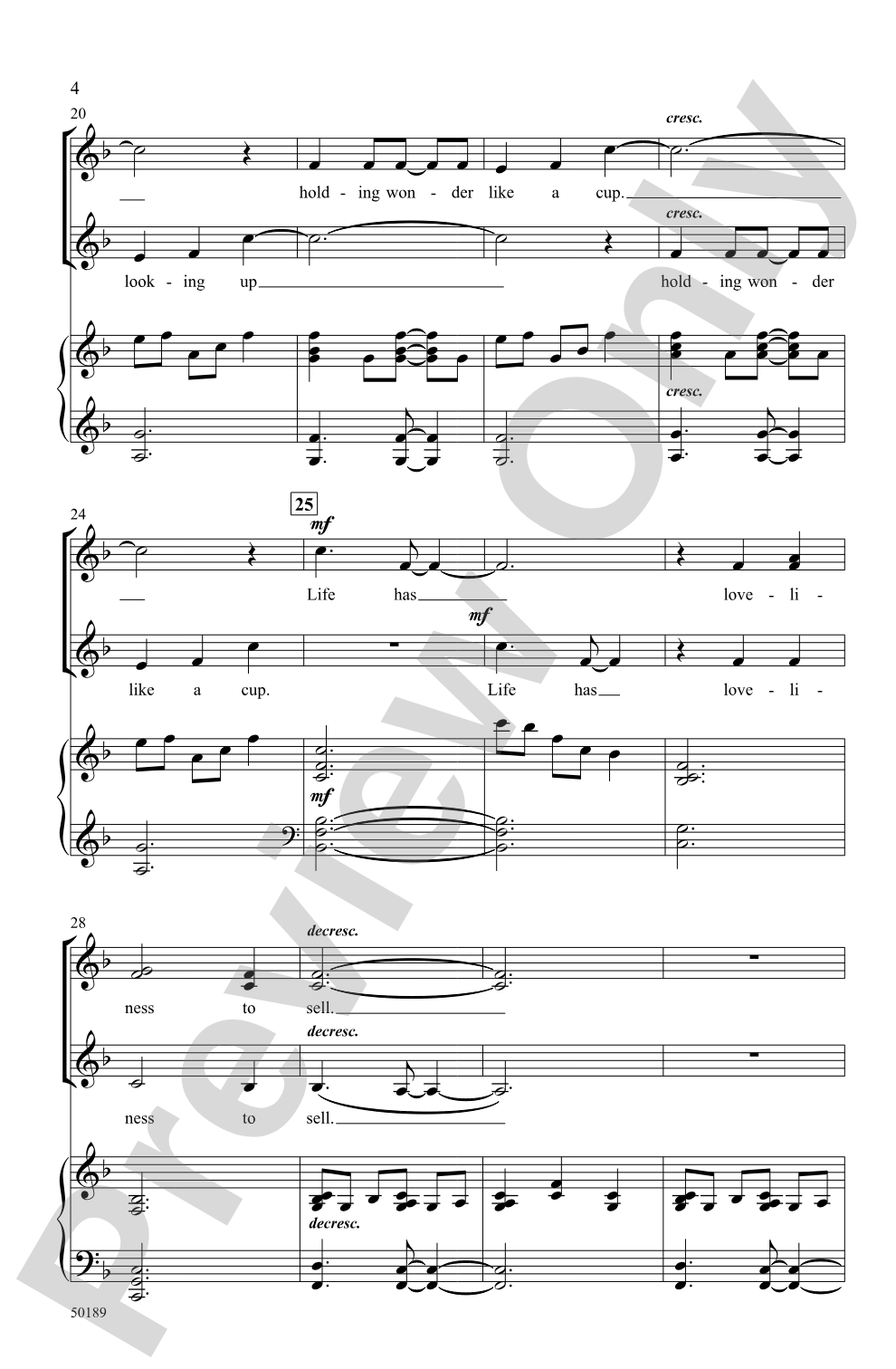 Life Has Loveliness: SSA Choral Octavo