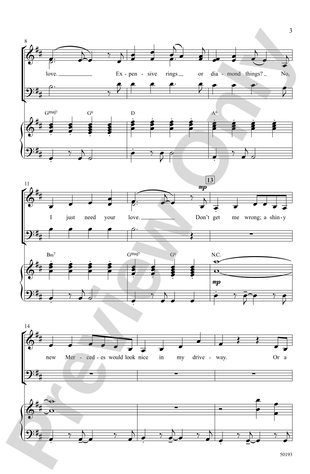 Ribbons and Bows: 3-Part Mixed Choral Octavo