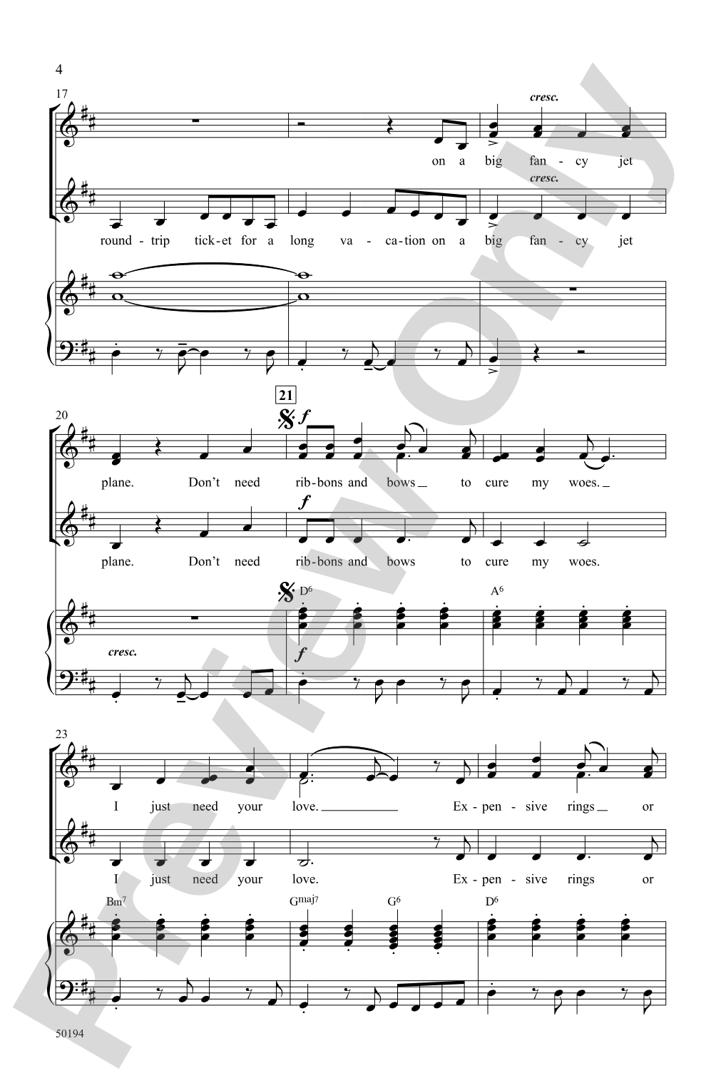 Ribbons and Bows: SSA Choral Octavo