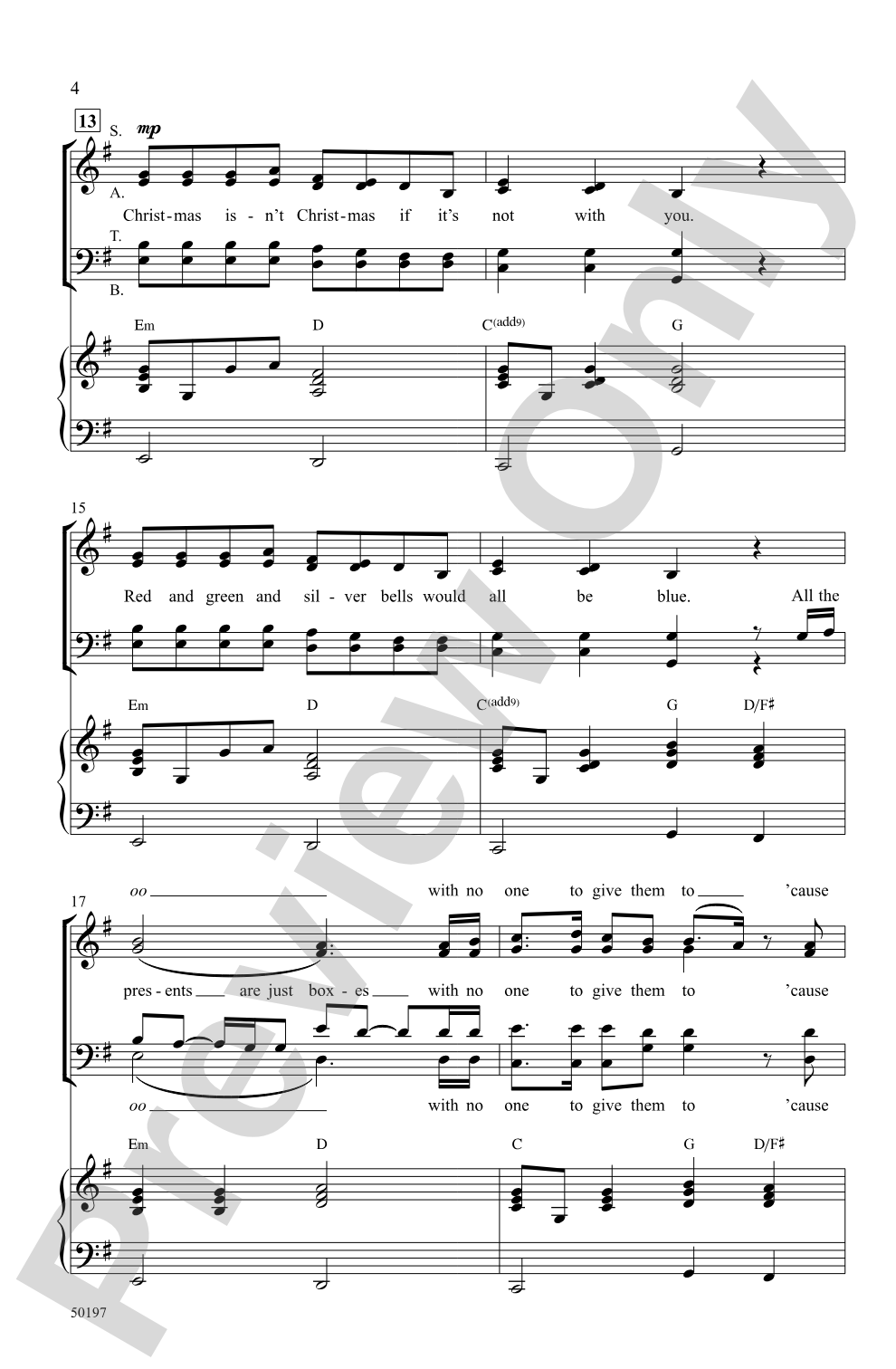 Christmas Isn't Christmas: SATB Choral Octavo