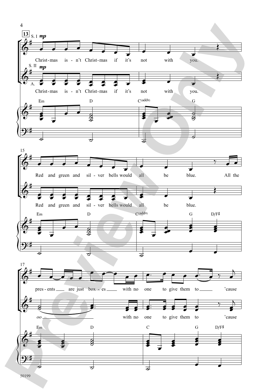 Christmas Isn't Christmas: SSA Choral Octavo