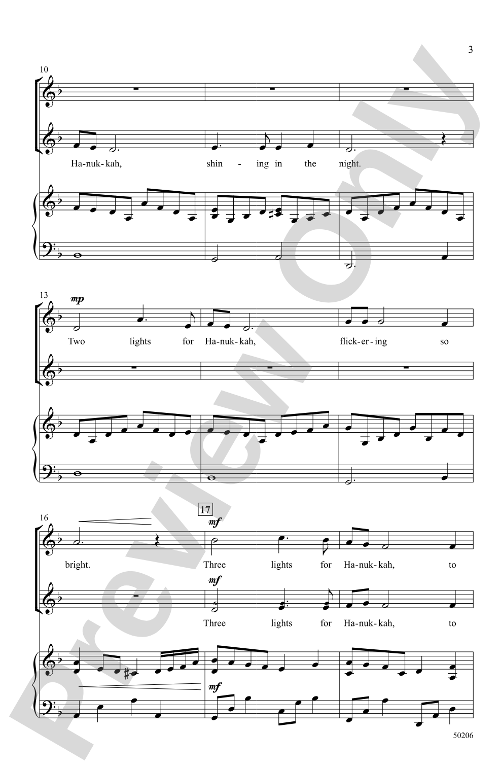 Eight Lights for Hanukkah: 2-Part Choral Octavo