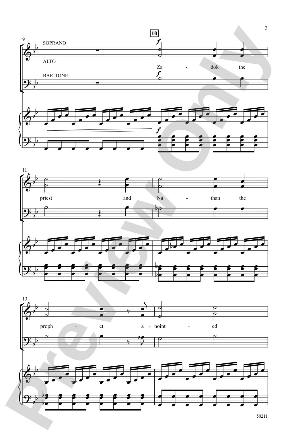 Zadok the Priest: SAB Choral Octavo