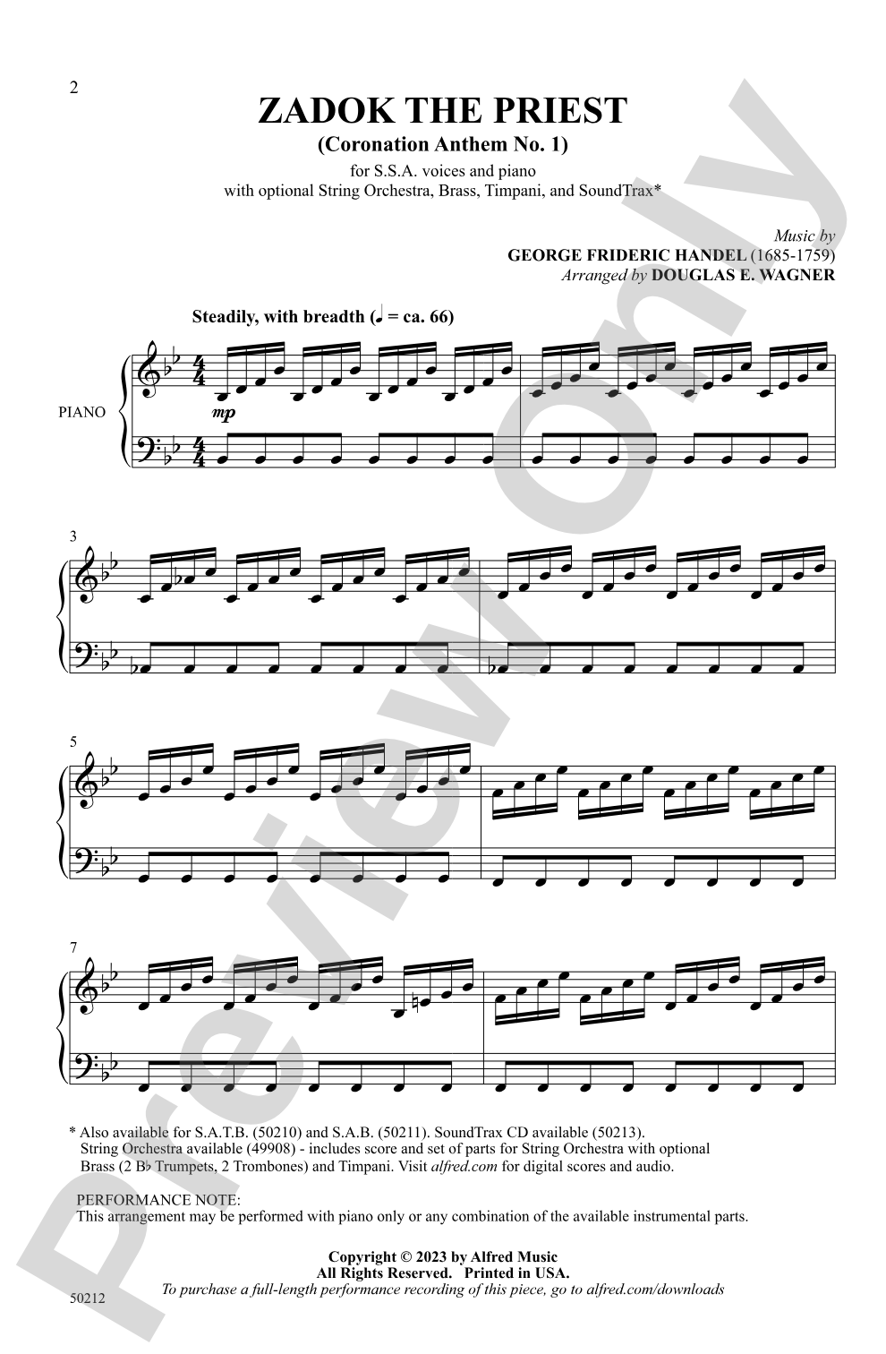 Zadok the Priest: SSA Choral Octavo