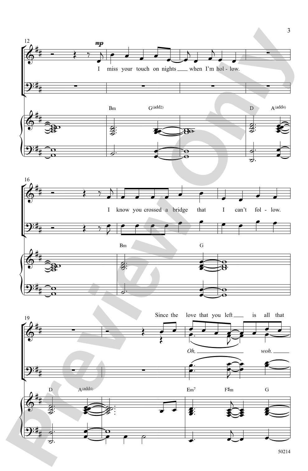 Ghost: SATB Choral Octavo