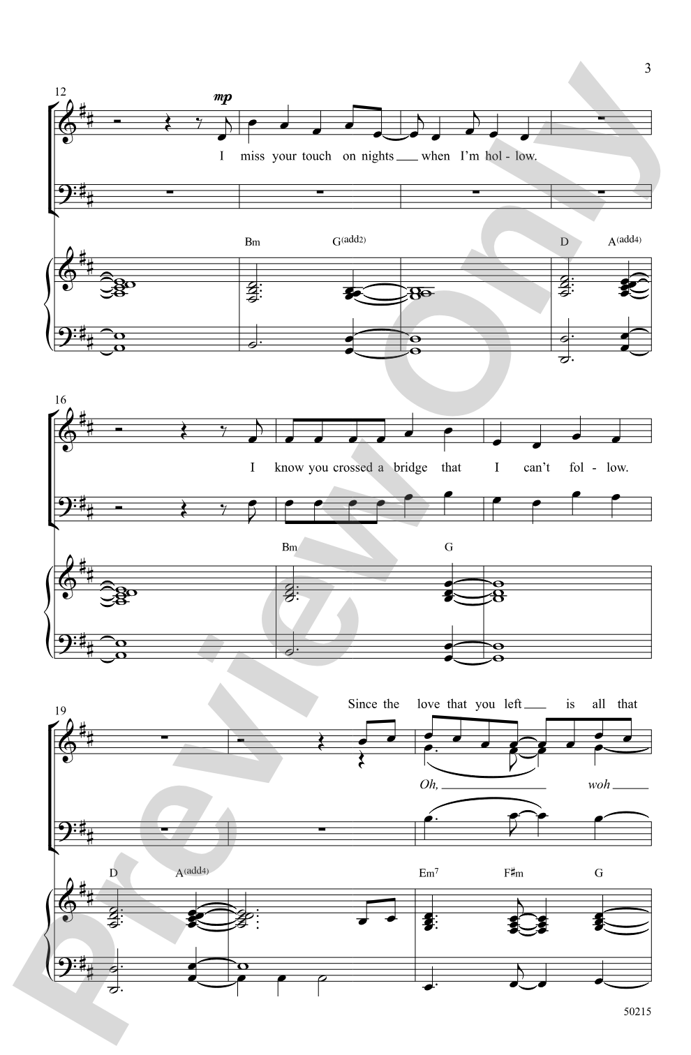Ghost: SAB Choral Octavo