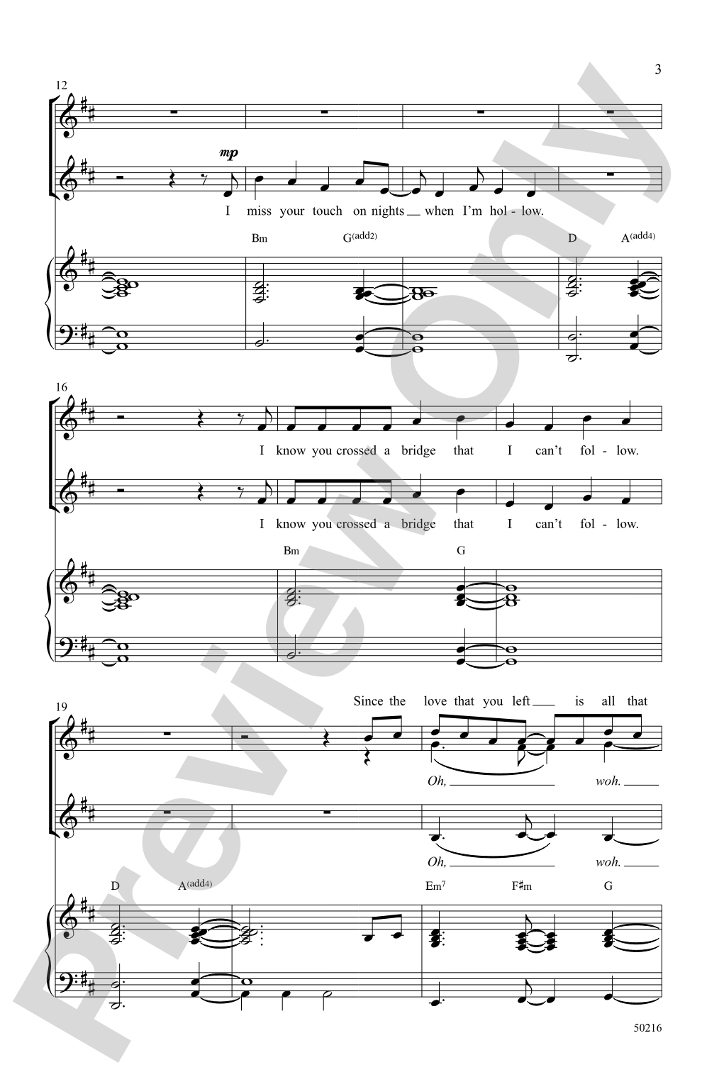 Ghost: SSA Choral Octavo