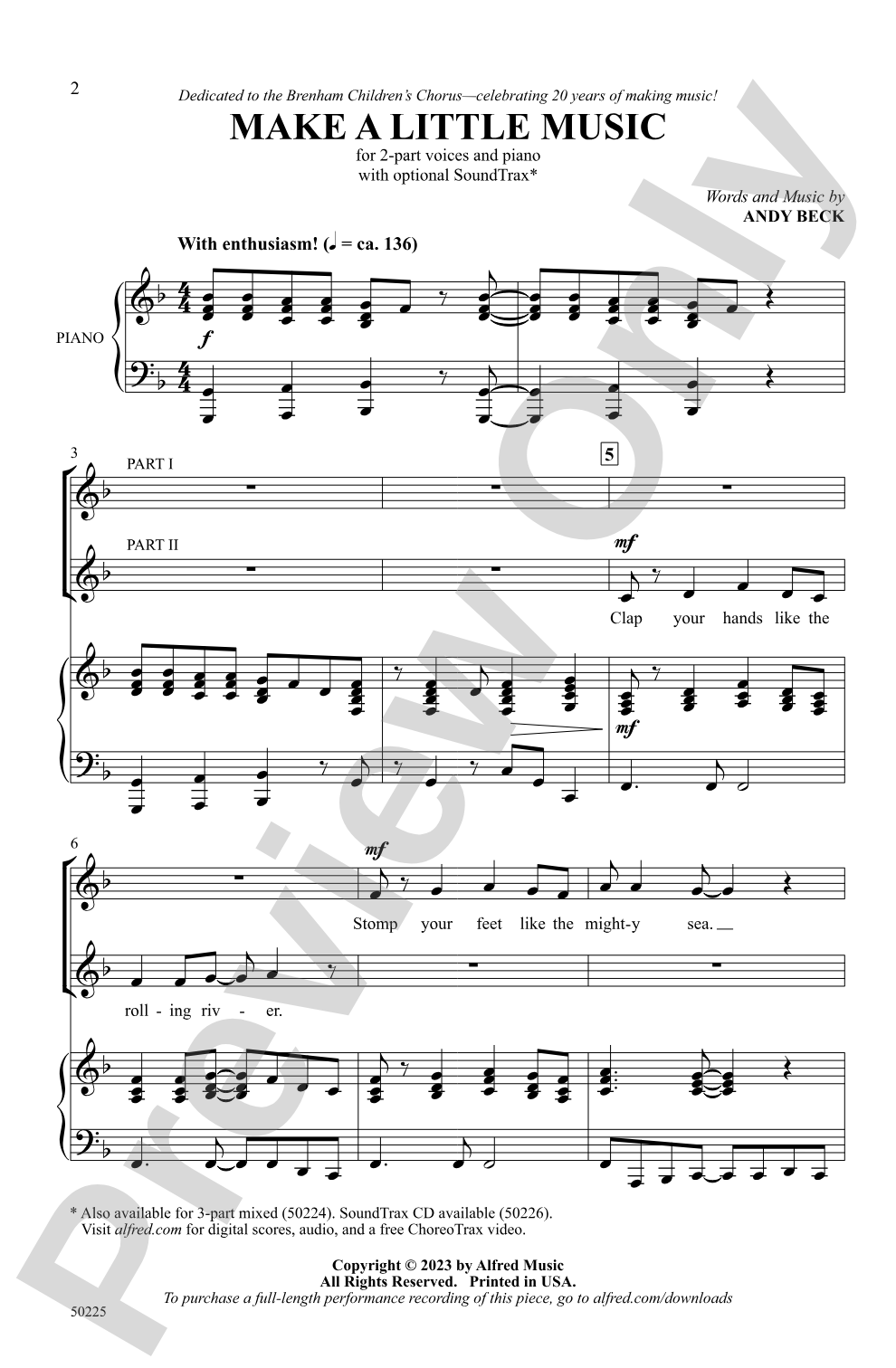 Make a Little Music: 2-Part Choral Octavo