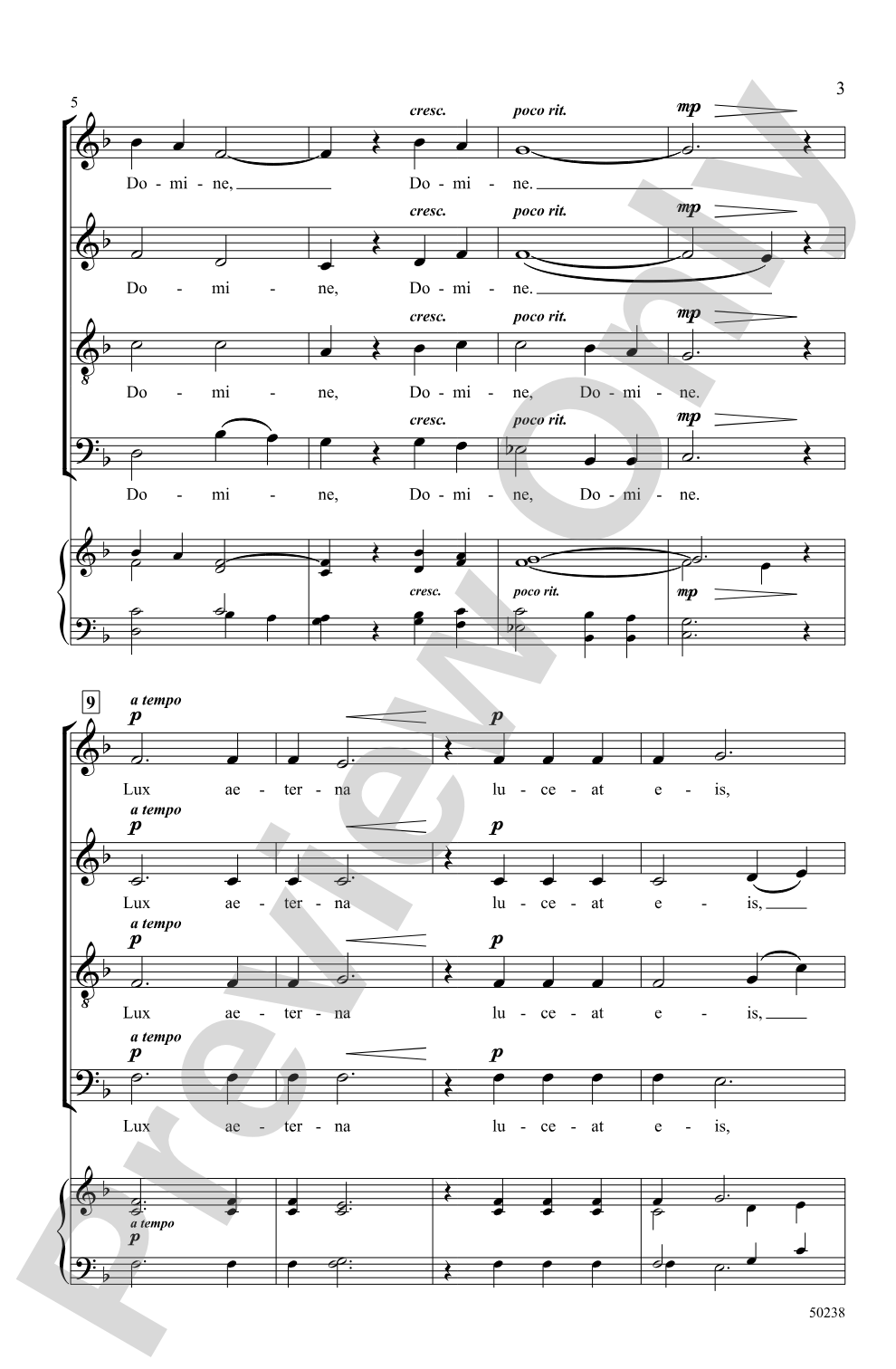 Lux Aeterna: SATB Choral Octavo