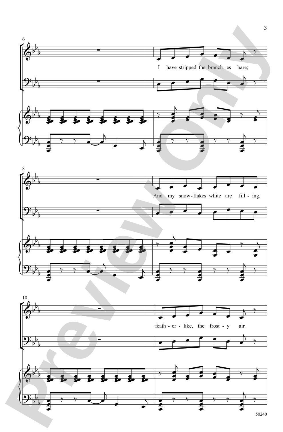 Winter: SAB Choral Octavo