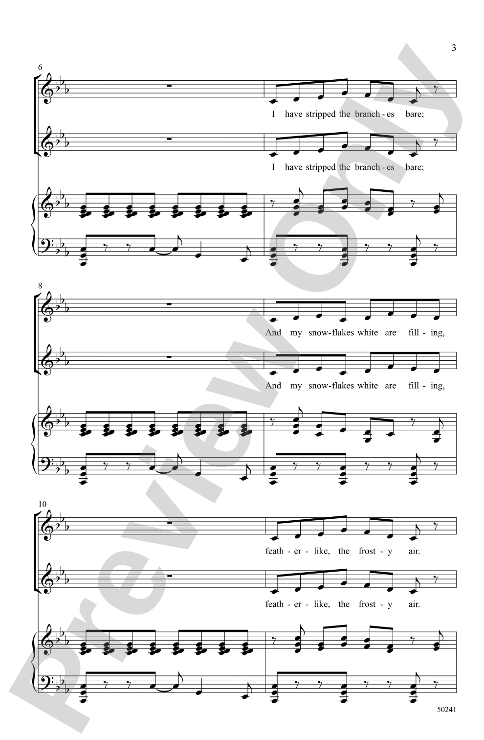 Winter: SSA Choral Octavo