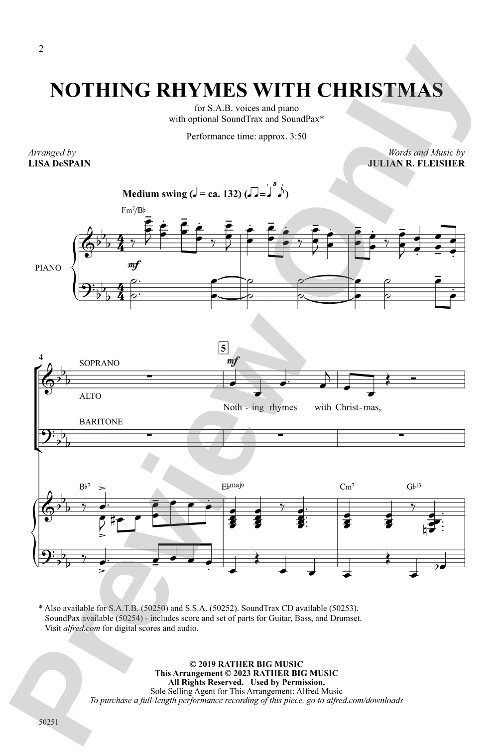 Nothing Rhymes with Christmas: SAB Choral Octavo