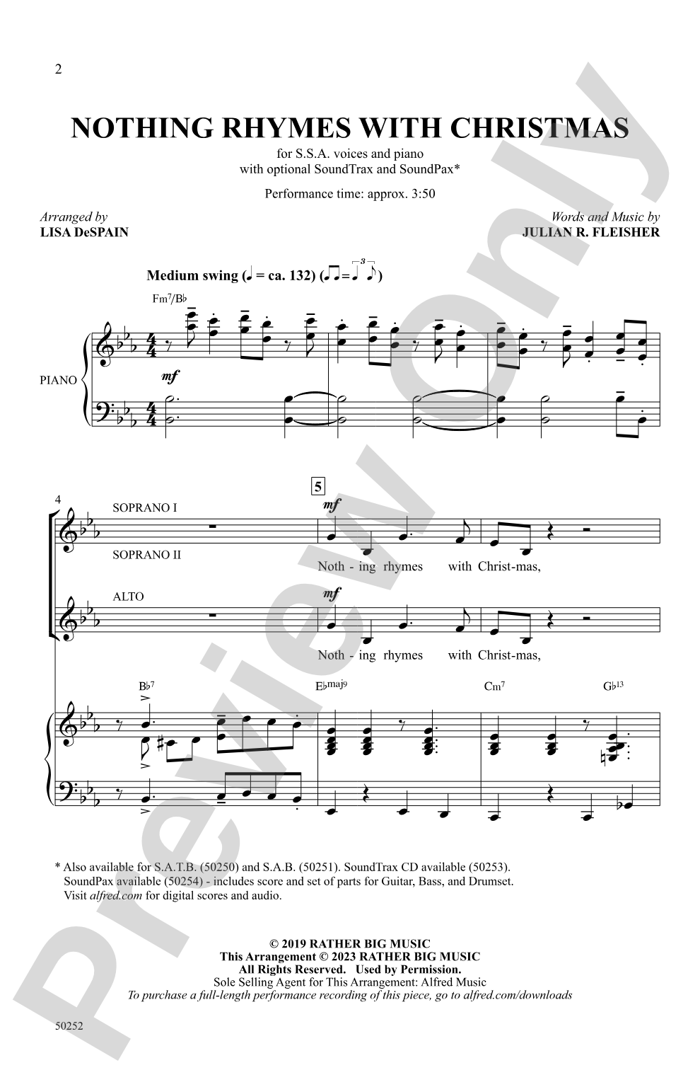 Nothing Rhymes with Christmas: SSA Choral Octavo