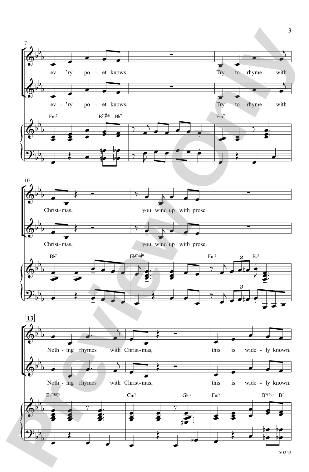 Nothing Rhymes with Christmas: SSA Choral Octavo