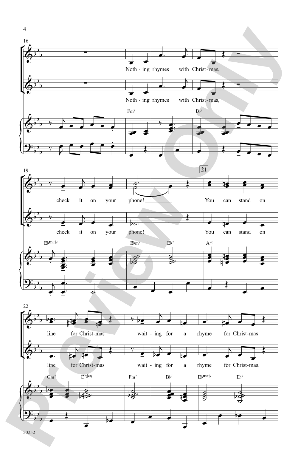 Nothing Rhymes with Christmas: SSA Choral Octavo