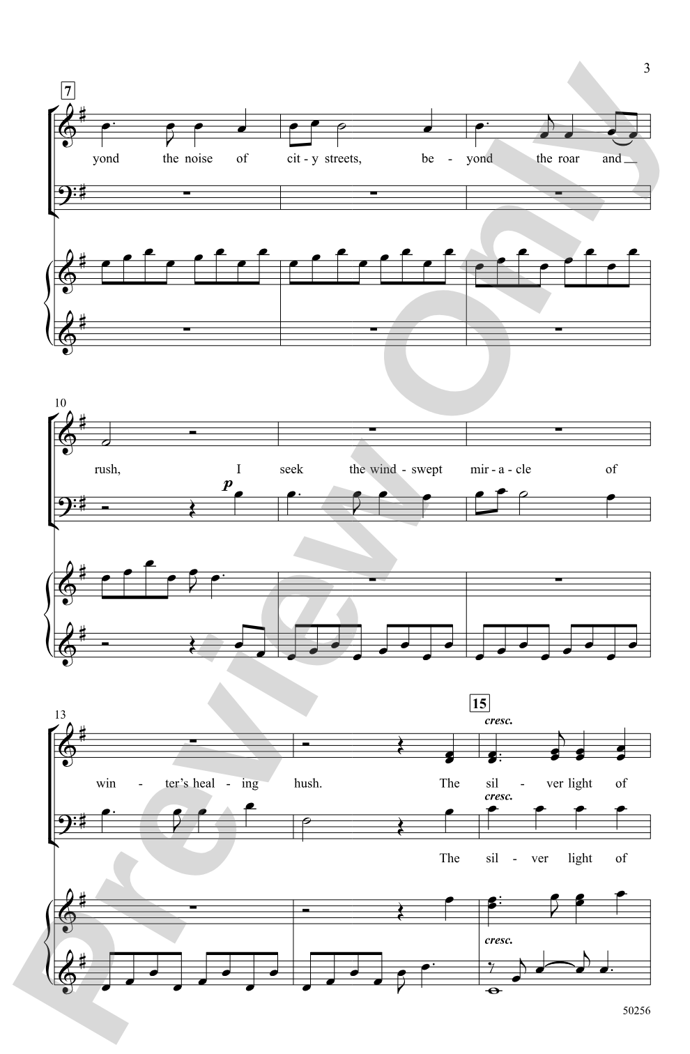 The Solitude of Snow: 3-Part Mixed Choral Octavo